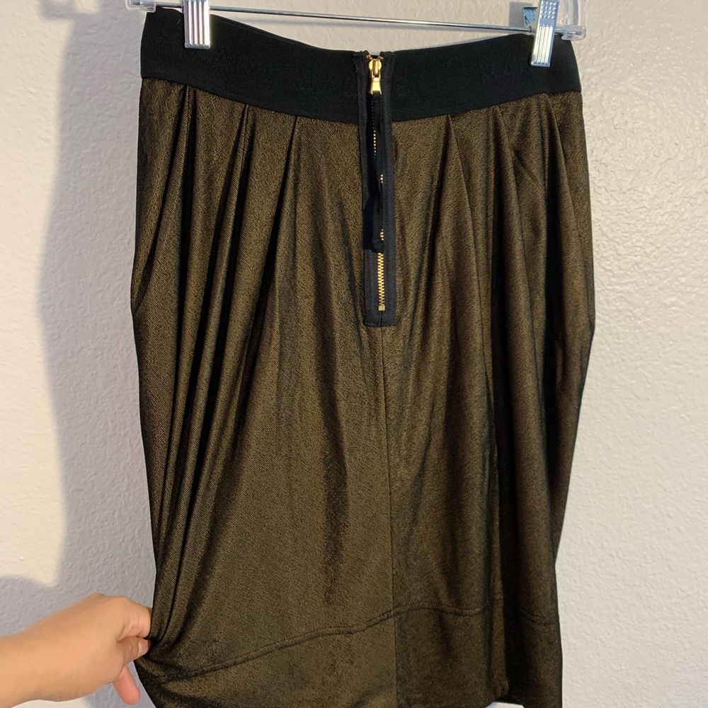 Marc Jacobs | Metallic Bronzed Draped Skirt - image 3